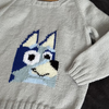 Bluey Toddler Jumper Knitting Pattern