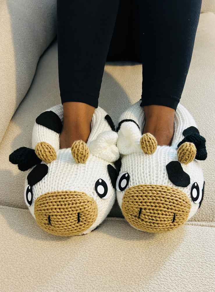 Animal Slippers Knitting Pattern