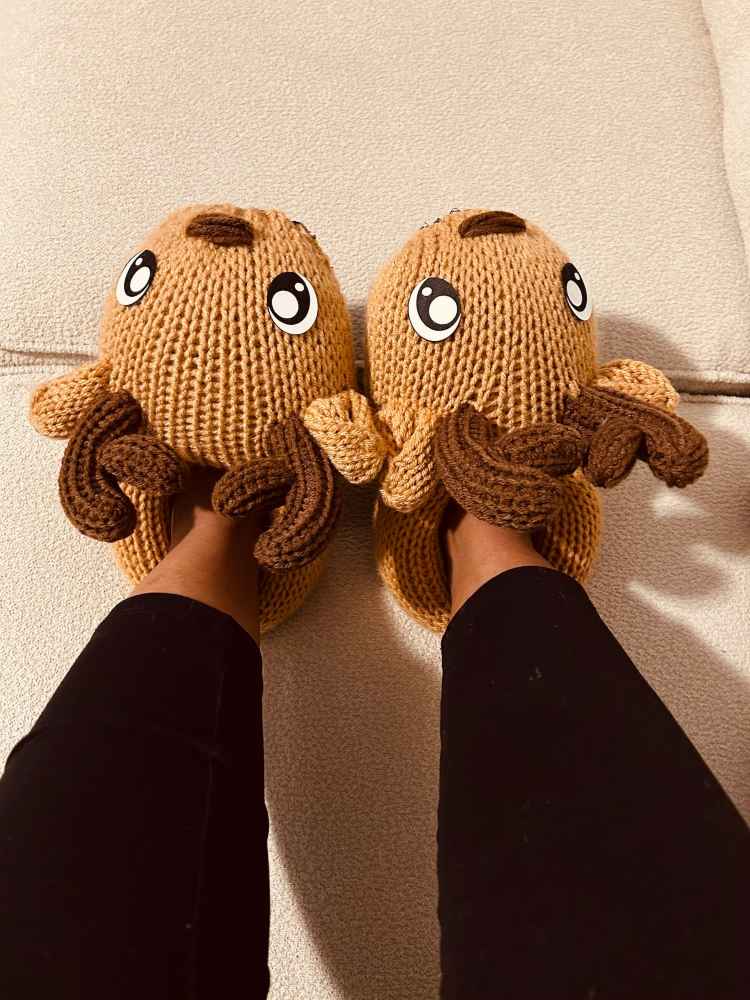 Animal Slippers Knitting Pattern